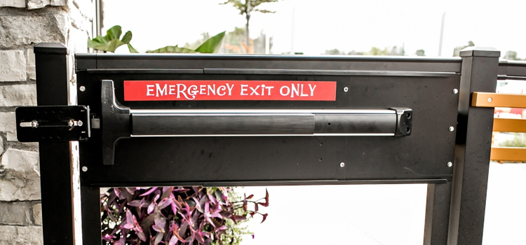 emergency push bar installation in Cameron Park